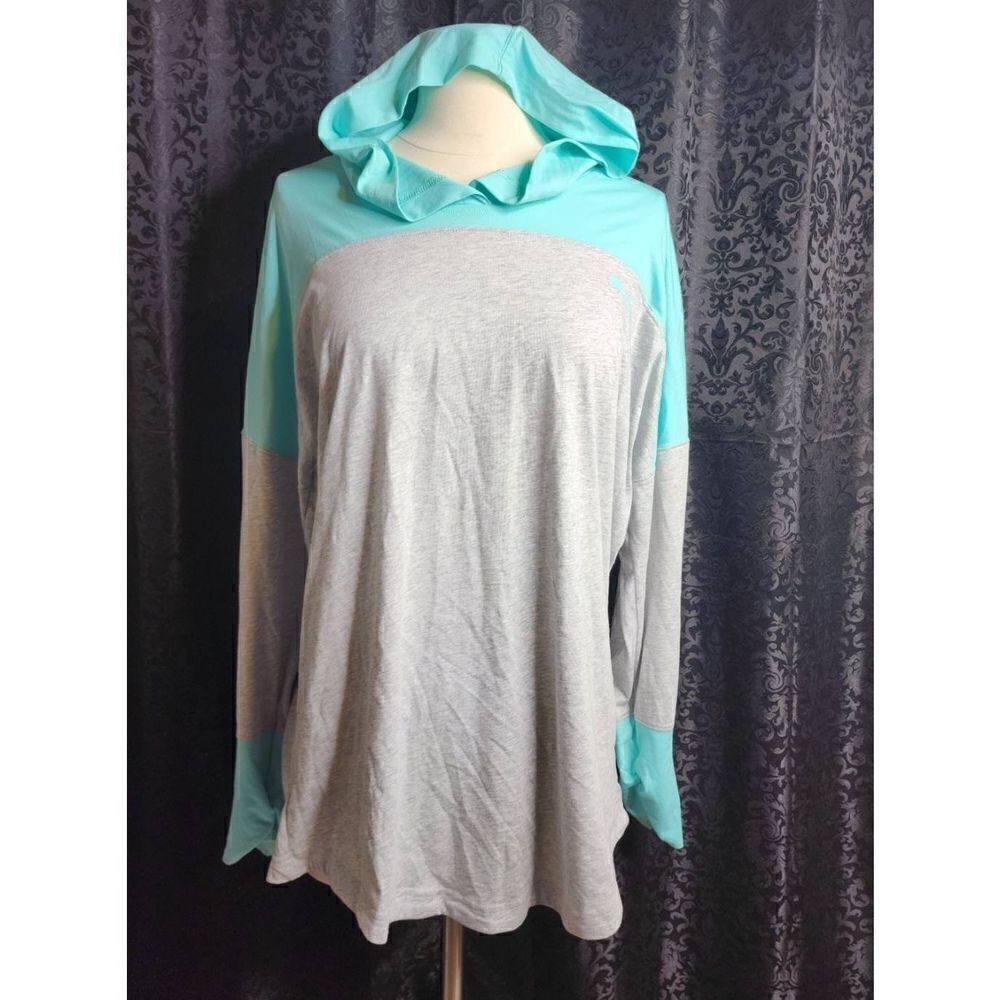 Puma | Teal and Hearher Grey Hoodie